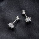 925 Sterling Silver 0.5 Carat Moissanite Earrings for Women