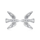 925 Sterling Silver Oxidized CZ Earrings for Women