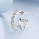925 Sterling Silver Earrings with Pavé Setting CZ in Platinum