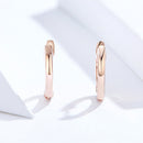 925 Sterling Silver Plated Black Gold Earrings for Women