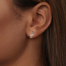 925 Sterling Silver White Gold Plated Earrings for Women