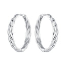 925 Sterling Silver Plated White Gold Earrings for Women - Size 11*3mm