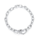 925 Sterling Silver Plated White Gold 19.0 cm Bracelet