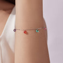 925 Sterling Silver White Gold Plated 16+5cm Pavé Setting CZ Bracelet