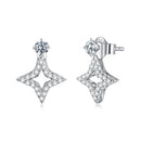 925 Sterling Silver Moissanite 0.1ct Earrings for Women