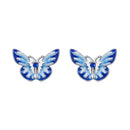925 Sterling Silver Enamel Pavé Cz Earrings for Women