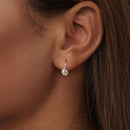 925 Sterling Silver 0.50 Carat Moissanite Earrings for Women