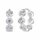 925 Sterling Silver 0.25 Carat Moissanite Hoop Earrings for Women