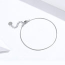 925 Sterling Silver Adjustable Platinum Plated Bracelet for Women