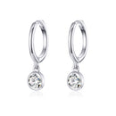 925 Sterling Silver Gold Plated Pavé Setting CZ Earrings for Women