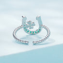925 Sterling Silver Plated Platinum CZ Ring for Women