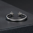 925 Sterling Silver Moissanite Ring Size E for Women