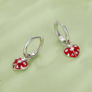 S925 Sterling Silver Enamel Process Pavé Set CZ Earrings