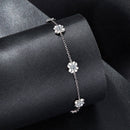 925 Sterling Silver 0.1 Carat Moissanite Bracelet for Women
