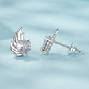 925 Sterling Silver Earrings with Pavé Setting CZ in Oxidized Silver - 1.0*0.7cm