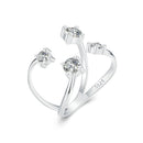925 Sterling Silver White Gold Plated Pavé Set CZ Ring 2.5-13.5mm for Women