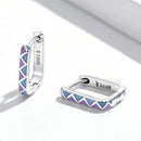 S925 Sterling Silver Enamel Oxidized Earrings for Women