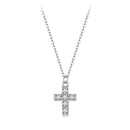 925 Sterling Silver Moissanite Pendant Necklace 40+5cm for Women