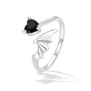 925 Sterling Silver Oxidized Pavé Setting CZ Ring