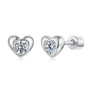 925 Sterling Silver Moissanite Earrings 0.5cm for Women