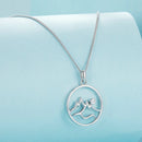 925 Sterling Silver Necklace with Pavé Setting CZ 21*16mm Pendant