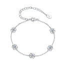 925 Sterling Silver 0.1 Carat Moissanite Bracelet for Women