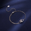 925 Sterling Silver Moissanite Bracelet with Pavé Setting 15+6cm for Women
