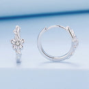 925 Sterling Silver Earrings with Zircon and Platinum Plating
