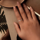 925 Sterling Silver Oxidized Silver 0.3cm Width Ring for Unisex
