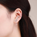 925 Sterling Silver Earrings with Platinum Plating and CZ for Women