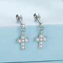 925 Sterling Silver White Gold Plated Pavé Setting CZ Earrings for Women