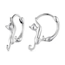 925 Sterling Silver Plated Gold Earrings Size 1.8cm for Women