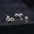 925 Sterling Silver & Moissanite Earrings 0.005ct for Women