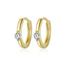 925 Sterling Silver Pavé Setting CZ Gold Plated Earrings for Women