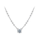 925 Sterling Silver 0.5 Carat Moissanite Necklace for Women