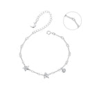 925 Sterling Silver White Gold Plated CZ Bracelet for Women