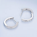 925 Sterling Silver Pavé Setting CZ Earrings for Women