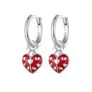 S925 Sterling Silver Enamel Process Pavé Set CZ Earrings