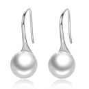 925 Sterling Silver Genuine Shell Pearl Earrings for Women