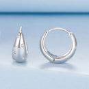 925 Sterling Silver Earrings with CZ in White Gold Plating - Stylish Design for Women