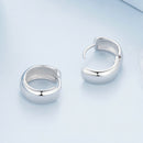 925 Sterling Silver Platinum Plated Earrings 11x5mm for Women