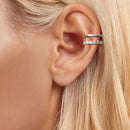 925 Sterling Silver Earrings with Pavé Setting CZ in Platinum