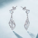 925 Sterling Silver 0.50 Carat Moissanite Earrings with White Gold Plating for Women