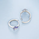 925 Sterling Silver White Gold Plated Enamel CZ Hoop Earrings for Women