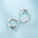 925 Sterling Silver Oxidized Silver Earrings 1.3x0.8cm for Women
