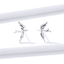925 Sterling Silver Earrings 0.7*1.2cm for Women