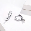 925 Sterling Silver 1.7cm Pavé Setting CZ Earrings