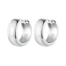 925 Sterling Silver Platinum Plated Earrings 11x5mm for Women