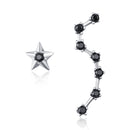 925 Sterling Silver Earrings with Pavé Setting CZ - 2.3cm Height