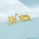 925 Sterling Silver Earrings with Oxidized Finish, 1.1*1cm & 1.2*0.6cm for Women